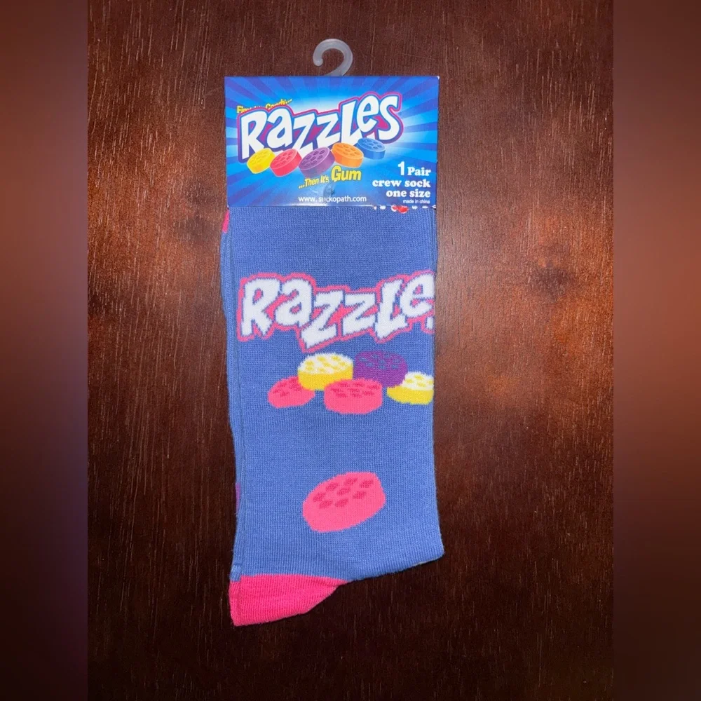 RAZZLES NOVELTY CREW SOCKS NWT MEN’S SHOE SIZE 8-12